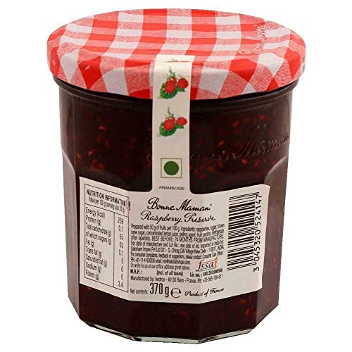 Bonne Maman Raspberry Preserve, Marmalade Fruit Jam, 13 oz / 370 g