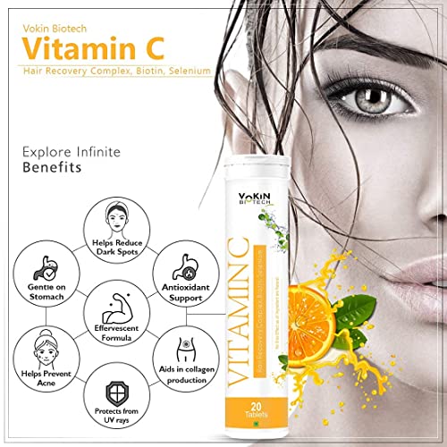 Vokin Biotech Collagen Complex Formulas Type 2 (For Skin & Joint Support) 60 Tablets With Exclusive  Flavor Effervescent Water Soluble 20 Tablets Free