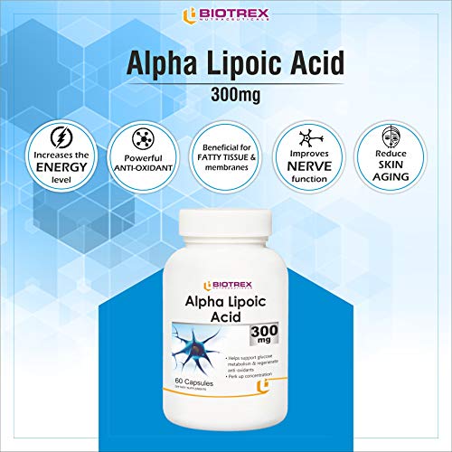 Biotrex Alpha Lipoic Acid - 300mg, Powerful antioxidant (60 Capsules), Pack of 2