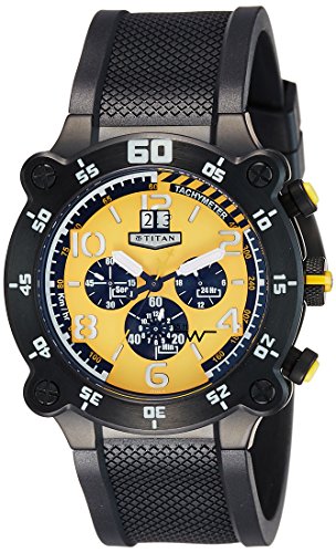 Titan Analog Yellow Dial Men's Watch - 1611NP01 / 1611NP01