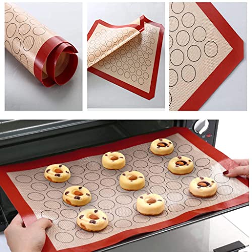 SYGA 1 Pieces Reusable Silicone Non-Stick Cookies Baking Mats for Moulds and Rolls, for Making Bread, Cakes, Macaroni, Buns and Loaves(Beige)