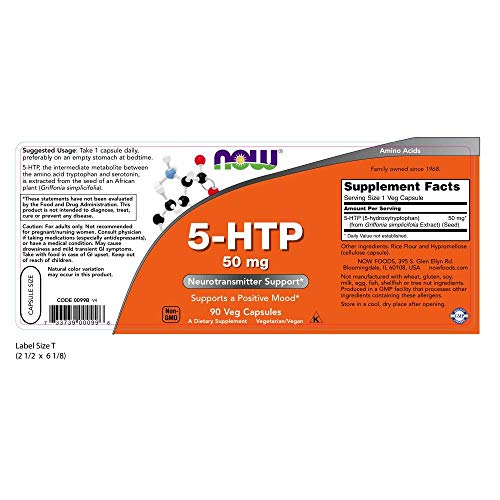 Now 5-HTP 50mg 90vcap