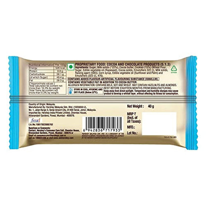 Hershey's Cookies n Creme Chocolate Bar, 40g (Pack Of 8)