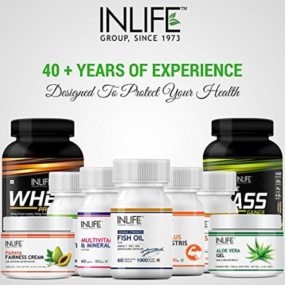 INLIFE Pumpkin Seed Extract Supplement, 500 mg - 60 Vegetarian Capsules (Pack of 2)