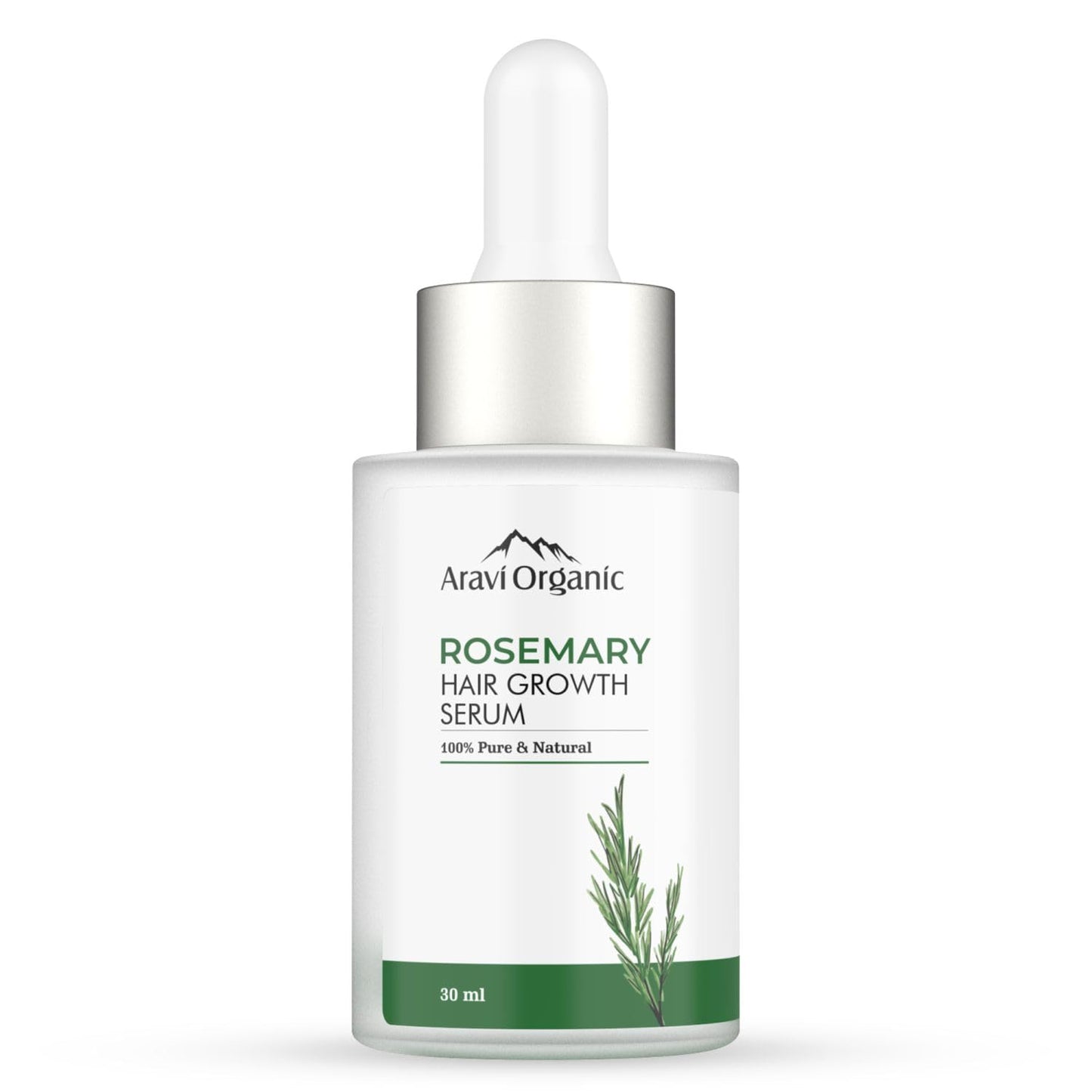 Aravi Organic Rosemary Biotin Hair Growth Serum - Boosts Natural Hair Growth, Strengthens Strands, and Nourishes Scalp