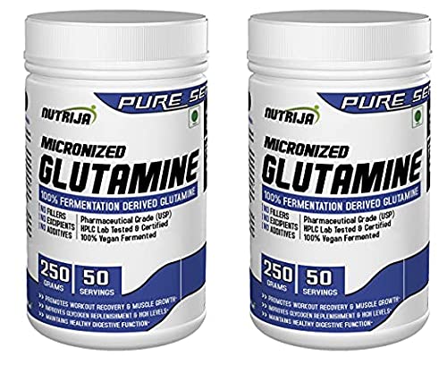 NutrIja Micronized Glutamine - Muscle Growth and Recovery - 500 grams (250X2) (unflavored)