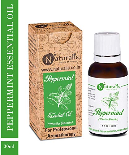 Naturalis Essence of Nature Peppermint Essential Oil Undiluted Pure & Natural Therapeutic grade for Steaming Hair, Skin, Face - 30ml (Pack of 6)