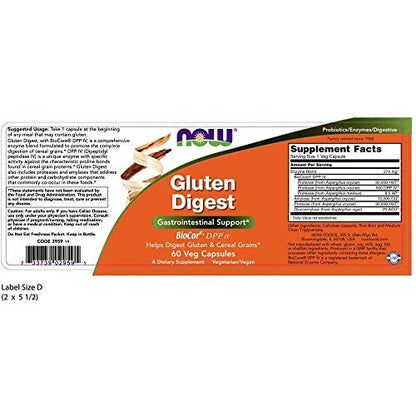 Now Foods, Gluten Digest, 60 Veg Capsules