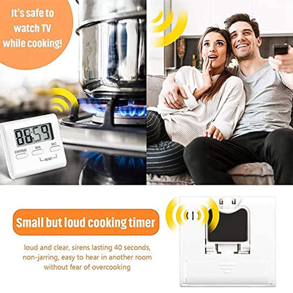 SYGA Digital Kitchen Timer Cooking Kitchen Timers with Louder Alarm Big Digit with Back Stand for Teacher, Study, Exercise, Oven, Cook, Baking