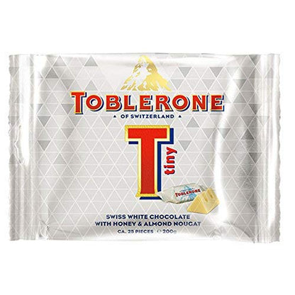 Toblerone Swiss White Chocolate with Honey & Almond Nougat Pouch, 2 X 200 g