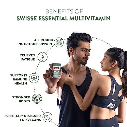 Swisse Essential Multivitamin For Men & Women, 30 Tablets - Vegan Certified Multivitamin with 100% R & Minerals - Australia's No. 1 Multivitamin Brand