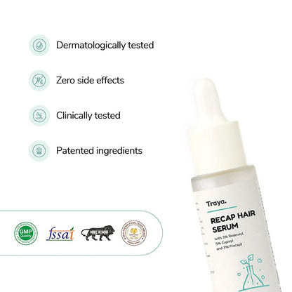 Traya Natural Hair Growth Serum With 3% Redensyl, 5% Capixyl, 3% Procapil For Increasing Hair Thickn, For Hair Fall Control & Growth (30Ml), 100 Grams