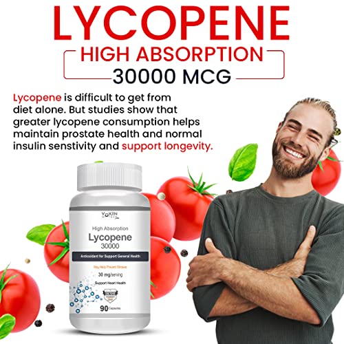 Vokin Biotech Lycopene 30mg, Support Heart health 90 Capsules