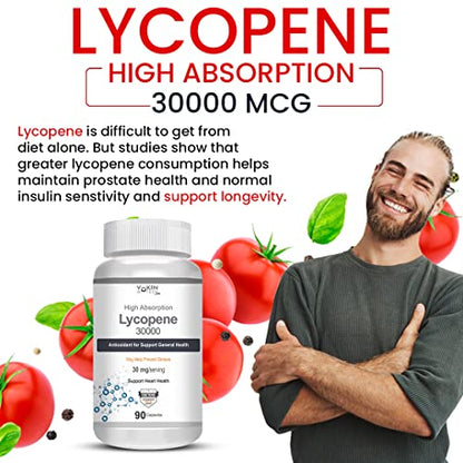 Vokin Biotech Lycopene 30mg, Support Heart health 90 Capsules