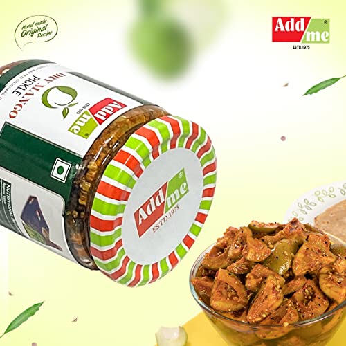 Add Me Homemade Dry Mango Pickle Less Oil 500gm Aam ka Sukha Achar 500g Glass Pack