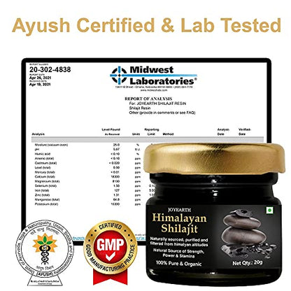 JOYEARTH Shilajit Resin, Shilajeet Resin, Himalayan Shilajeet Resin, Himalayan Shilajit Shilajeet, 20 Gms