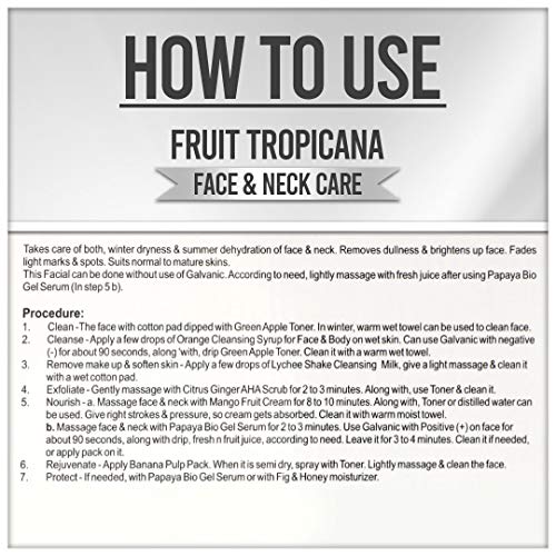 Vedicline Fruit Tropicana Facial Kit, Minimize Dark Spots with Banana, Papaya, Shea Butter For Glowing skin, 400ml