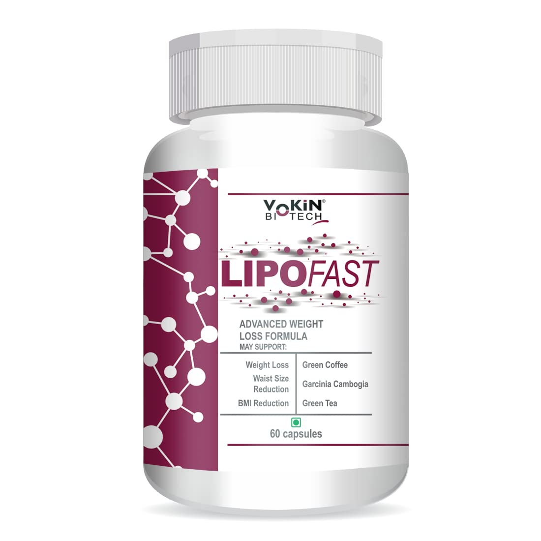 Vokin Biotech LipoFast Advanced Weight Loss Formula Support Weight Loss & BMI Reduction (60 capsules)