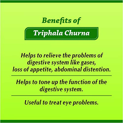 Baidyanath Triphala Churna 100 g | Helps Relieve Constipation Acidity & Gas Relief - Ayurvedic Remedy For Gastro-Intestinal Health