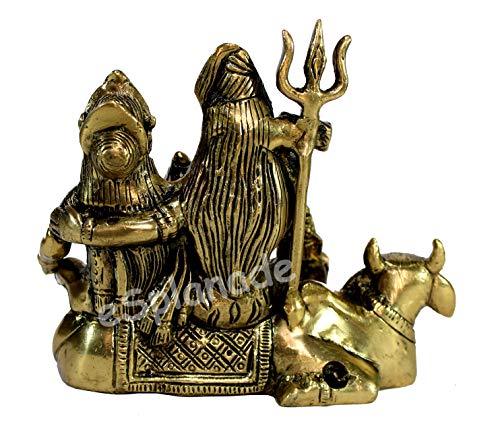 StonKraft Brass Shiva Parvati Ganesh Shiv Pariwar Family Idol Murti Statue