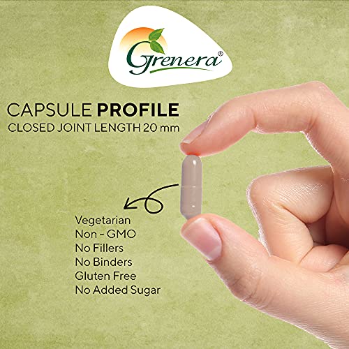 Grenera Turmeric Capsules (Haldi with Black Pepper) 120 Veg Capsules, Curcumin Supplement, 650 mg each