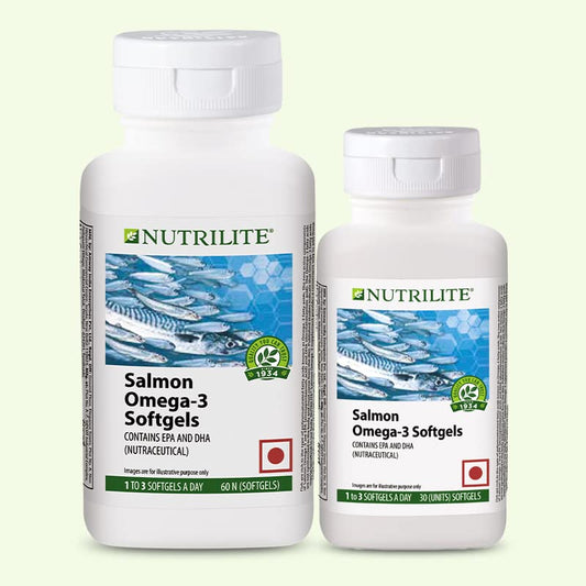 AMWAY NUTRILITE SALMONE OMEGA 3, 60 SOFTGELS WITH NUTRILITE DAILY 30 TABLET