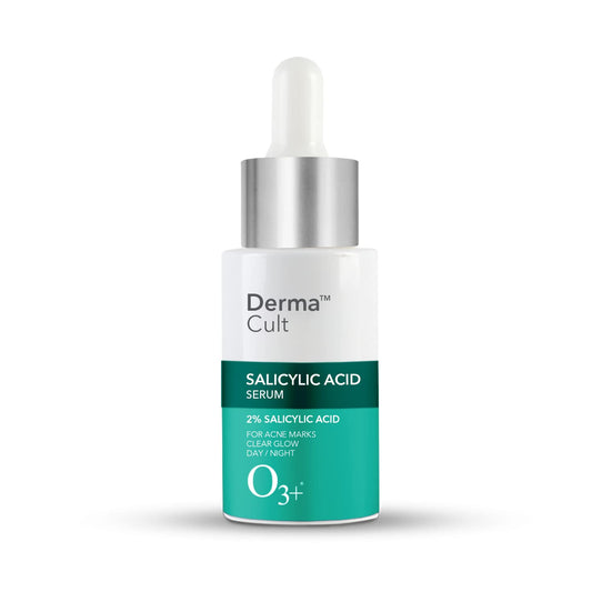 O3+ Derma Cult 2% Salicylic Acid Serum For Acne, Blackheads & Open Pores | Reduces Excess Oil & Bumpy Texture | 30ml