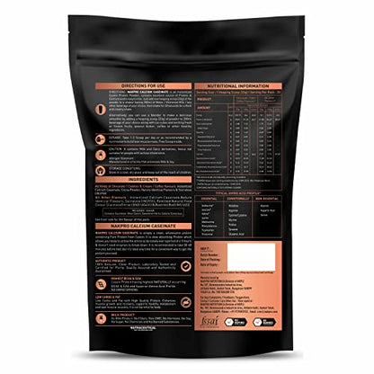 Nakpro Calcium Caseinate | 27.9g Protein, 5.4g BCAA | 1Kg Cream Chocolate Flavour (30 Servings)