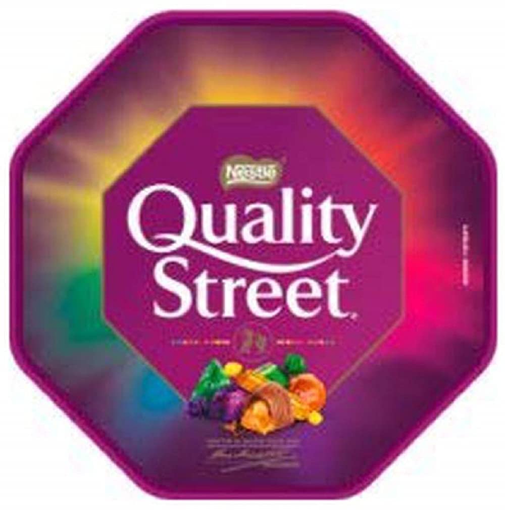 Nestle Quality Street Assorted Milk and Dark Chocolate and Toffees Tub, 650g