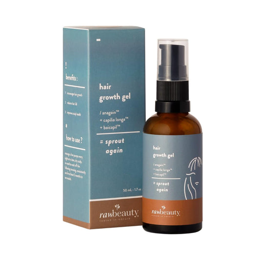 RawBeauty Sprout Again Scalp Stimulating Gel (50ml) Infused With AnaGain™, Capilia Longa™, BringRaj n Sticky, Suitable for All Hair Types, Men & Women