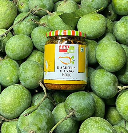 Add me Punjabi aam ka achar Home made Ramkela Mango Pickle 500gm North Indian recipe Glass Pack