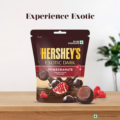 HERSHEY's Exotic Dark Pomegranate Flavor|Dark Cocoa Rich Chocolates 33.3 Grams