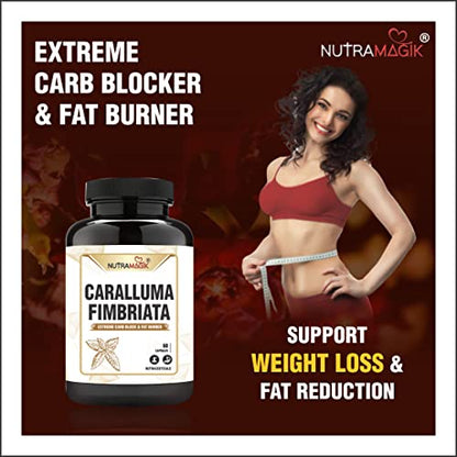 Nutramagik Caralluma Fimbriata Extract Best Natural Plant Root Appetite Suppressant - 60 capsules