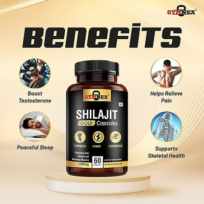 GYMNEX Shilajit Gold Capsules (60 Capsules)