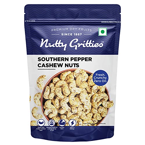 Nutty Gritties Southern Pepper Cashew Nuts, 200g