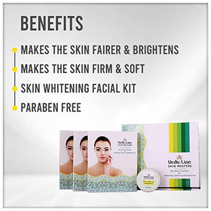 Vedicline Bio White Facial Kit For Soft Skin (Cleansing Cream, Pack, Gel, Massage Cream, Serum, Cryo Mask), 400ml