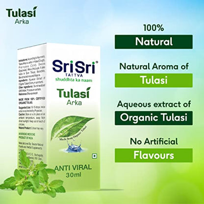 Sri Sri TATTVA shuddhta ka naam Tulasi Arka - Anti-Viral Drop - Natural Immunity Booster For Adults - 30Ml (Pack Of 2)