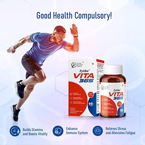 FYTIKA HEALTHCARE PRODUCTS Vita 365|Multivitamin for Men & Women With Probiotics Vitamin B12, C, D3,|Enhances Energy, Immunity, Hair & Skin|60 Tablets