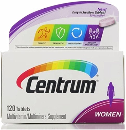 Centrum Women Multivitamin Tablets, 120 ea (Pack of 2)