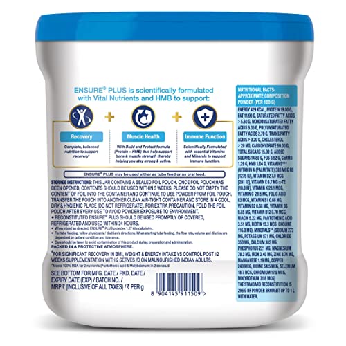 Ensure Plus Powder - 400g (Vanilla), Lecithin