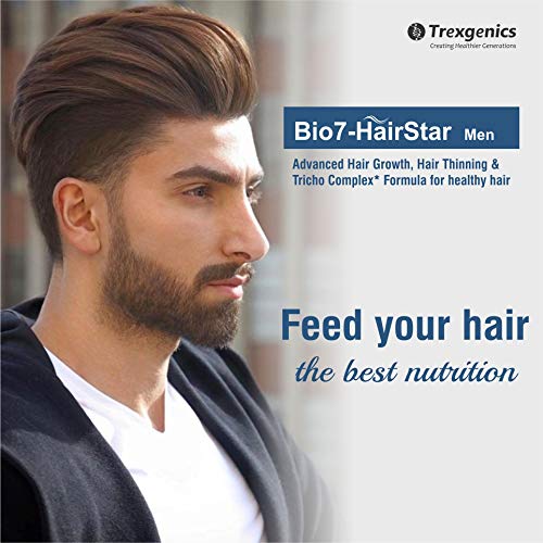 Trexgenics BIO7-HAIRSTAR MEN Advanced Hair Support Tricho Complex ONE-A-DAY Formula (60 Veg. Capsules) (Pack of 1)