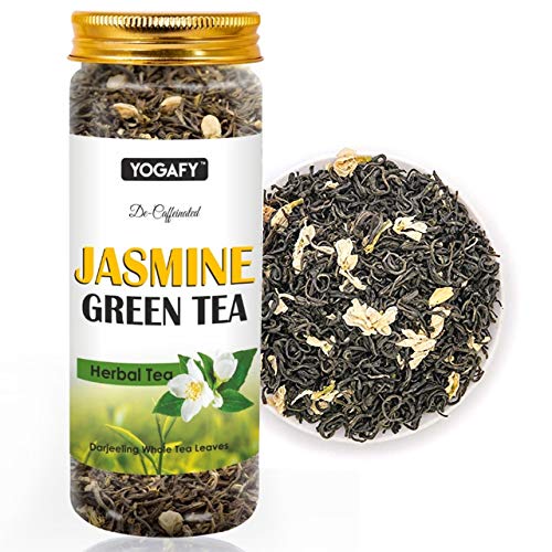 YOGAFY Jasmine Green Tea with shankhpushpi for weight loss |50 Cups - 100gm
