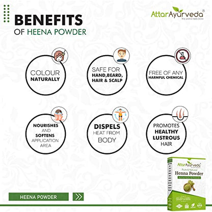 Attar Ayurveda Natural Henna powder for hair (800 gm)