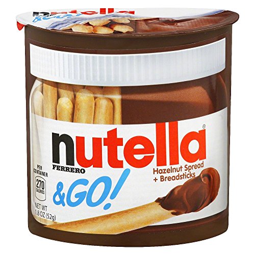 Ferrero Nutella and Go Hazelnut Spread and Malted Bread Sticks (52 g)- Pack of 3