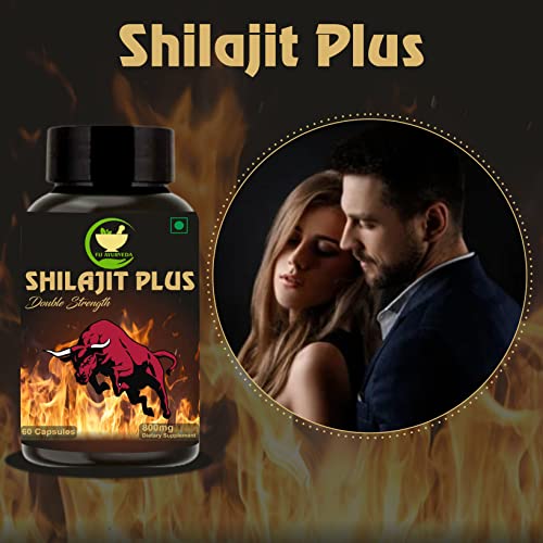 FIJ AYURVEDA Shilajit/Shilajeet Plus Extract Capsule | Premium Shilajit | for Men & Women – 800mg 60 Capsules