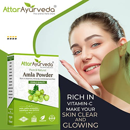 Attar Ayurveda Pure Amla Powder For Hair Growth | 100% Natural, No Preservatives (250 Gram)