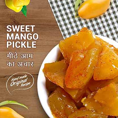 Addme Sweet Mango Pickles 600gm Mango murabba Preserve in Spices meetha achar Glass Jar