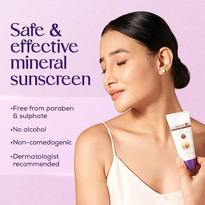 La Shield Lite SPF 50 Mineral Sunscreen | Skin lightening in 3 Weeks | Even Skin tone | PA +++ | All Skin types | 50 gm