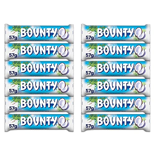 Bounty Coconut Chocolate Bar 57g Pack of 12