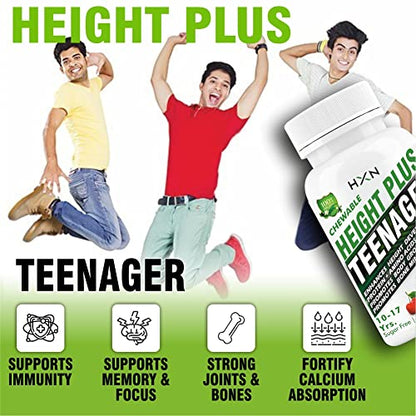 HXN Height Growth Supplement For Boys Enriching Essential Amino Acids, Superfoods Medicine To Helps od Health Supplements-60 Tablet (No Capsule Pack1)